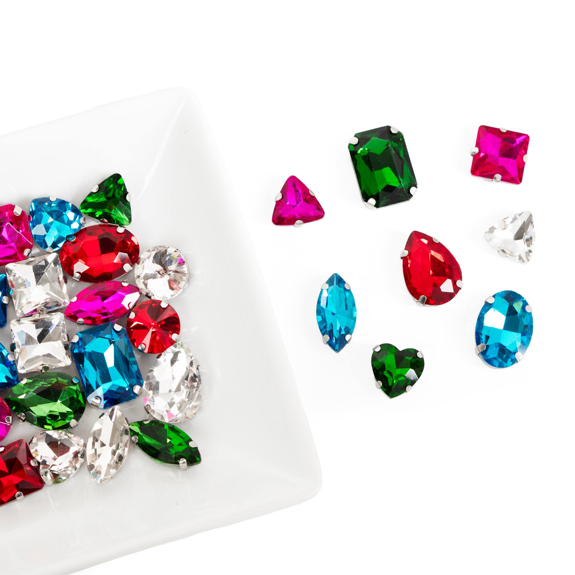 CousinDIY Silver Rainbow Glass Sew-On Rhinestones, 56ct.